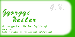 gyorgyi weiler business card